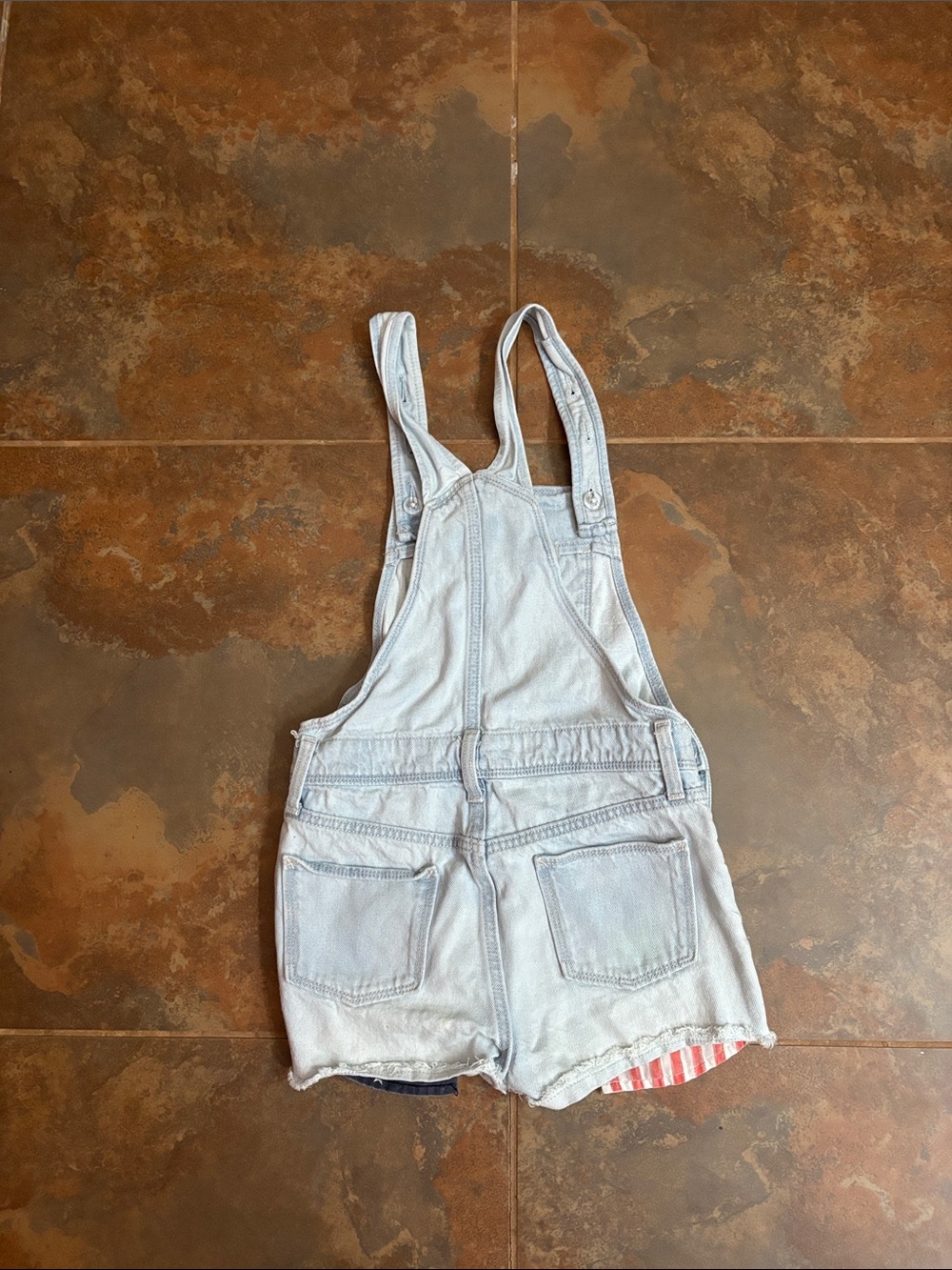 Old Navy Light Blue Denim Kids Overalls Shorts - Picture 2 of 4